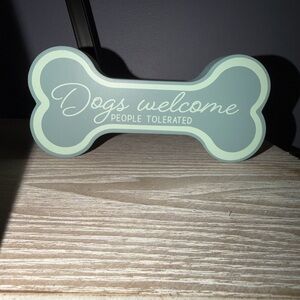 Dog Bone Welcome Decor Sign